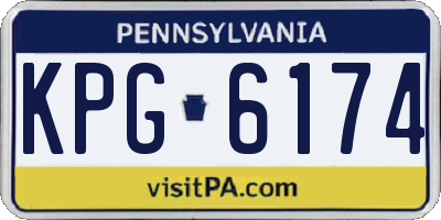 PA license plate KPG6174