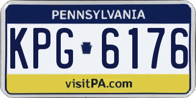 PA license plate KPG6176