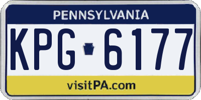 PA license plate KPG6177