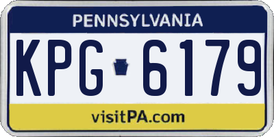 PA license plate KPG6179