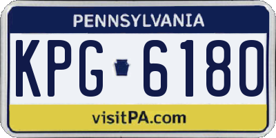 PA license plate KPG6180