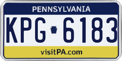 PA license plate KPG6183