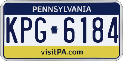 PA license plate KPG6184