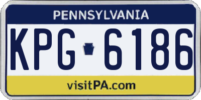 PA license plate KPG6186