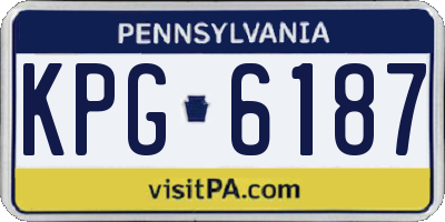 PA license plate KPG6187