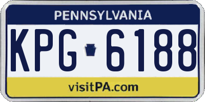 PA license plate KPG6188