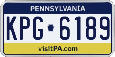 PA license plate KPG6189