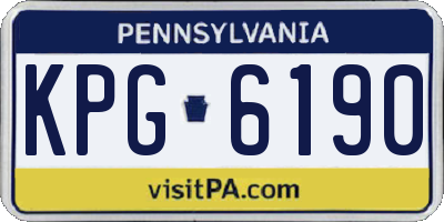 PA license plate KPG6190