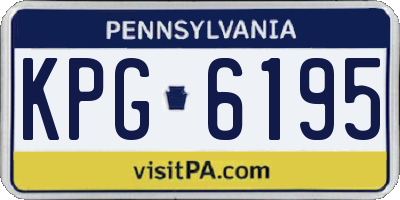PA license plate KPG6195
