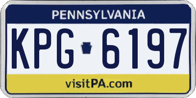 PA license plate KPG6197