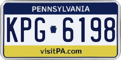 PA license plate KPG6198