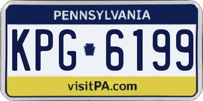 PA license plate KPG6199