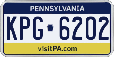 PA license plate KPG6202