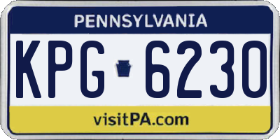 PA license plate KPG6230