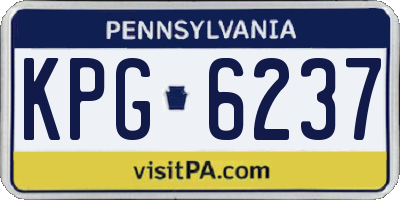 PA license plate KPG6237