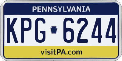 PA license plate KPG6244