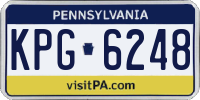 PA license plate KPG6248