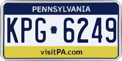 PA license plate KPG6249