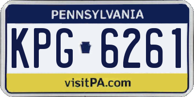 PA license plate KPG6261