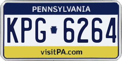 PA license plate KPG6264