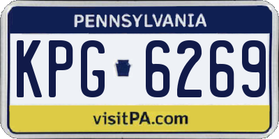 PA license plate KPG6269