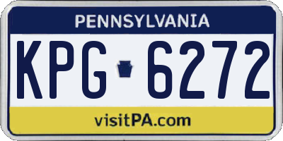 PA license plate KPG6272
