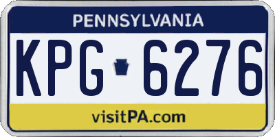 PA license plate KPG6276