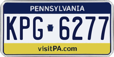 PA license plate KPG6277