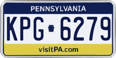PA license plate KPG6279
