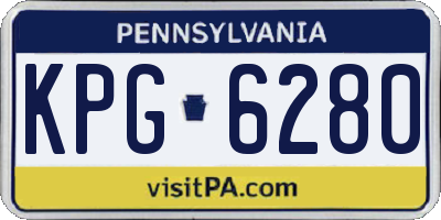 PA license plate KPG6280