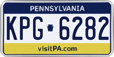 PA license plate KPG6282
