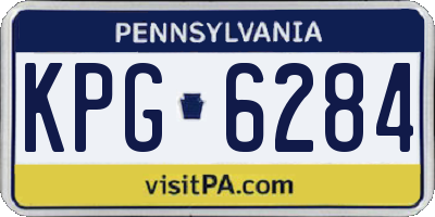 PA license plate KPG6284