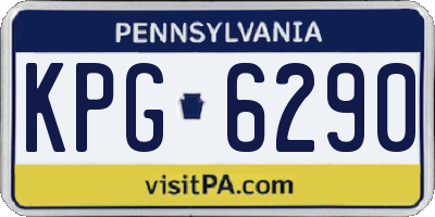 PA license plate KPG6290