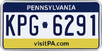 PA license plate KPG6291