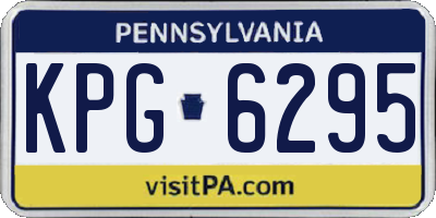 PA license plate KPG6295