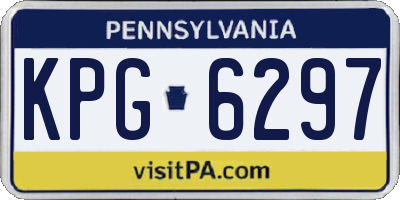 PA license plate KPG6297