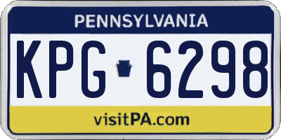 PA license plate KPG6298