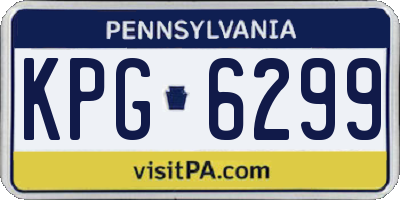 PA license plate KPG6299