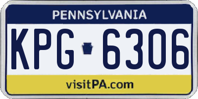 PA license plate KPG6306
