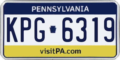 PA license plate KPG6319