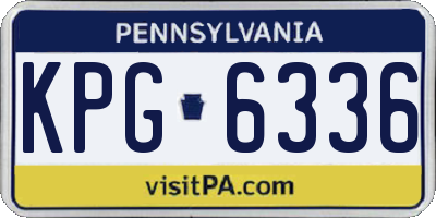PA license plate KPG6336