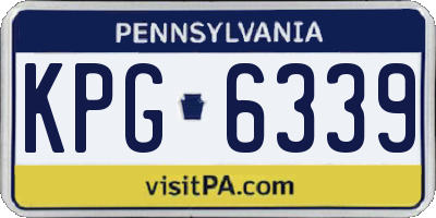 PA license plate KPG6339