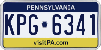 PA license plate KPG6341