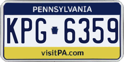 PA license plate KPG6359