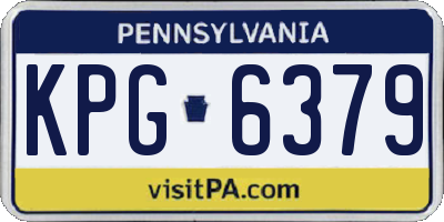 PA license plate KPG6379