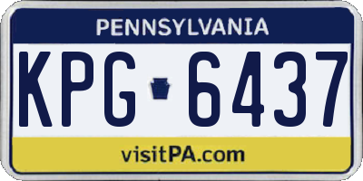 PA license plate KPG6437