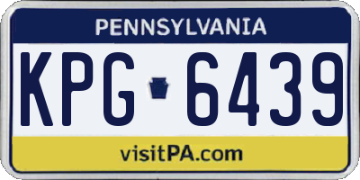 PA license plate KPG6439