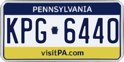 PA license plate KPG6440