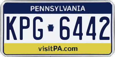 PA license plate KPG6442