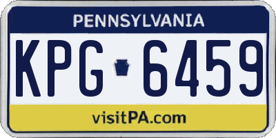 PA license plate KPG6459